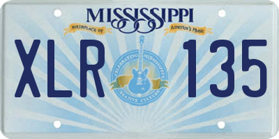 MS license plate XLR135