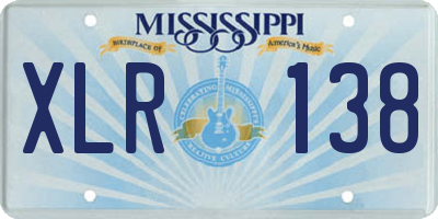MS license plate XLR138