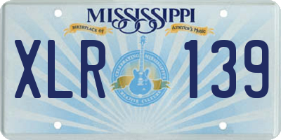MS license plate XLR139