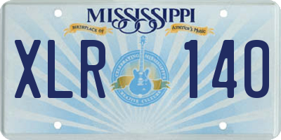 MS license plate XLR140