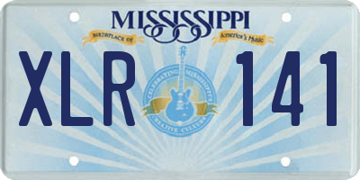 MS license plate XLR141