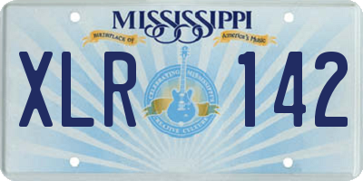 MS license plate XLR142