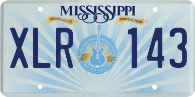 MS license plate XLR143