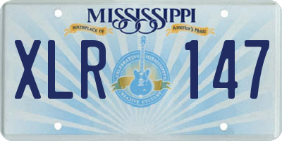 MS license plate XLR147