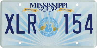 MS license plate XLR154