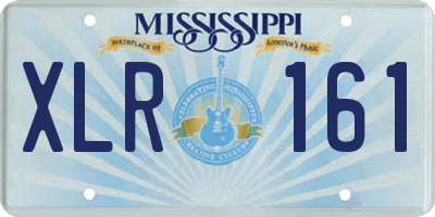 MS license plate XLR161