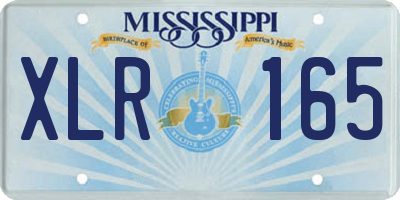 MS license plate XLR165