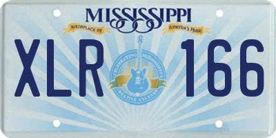 MS license plate XLR166
