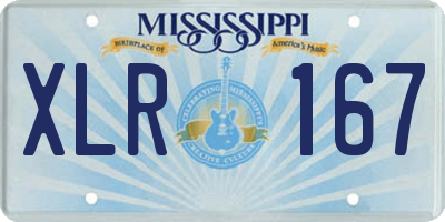 MS license plate XLR167