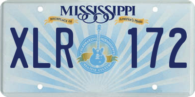 MS license plate XLR172