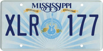 MS license plate XLR177