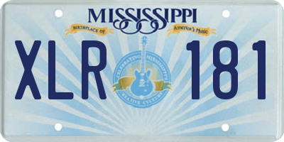 MS license plate XLR181