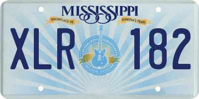 MS license plate XLR182
