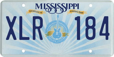 MS license plate XLR184