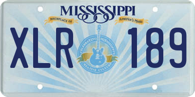 MS license plate XLR189