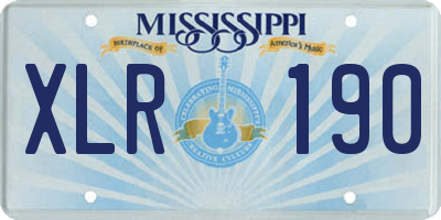 MS license plate XLR190
