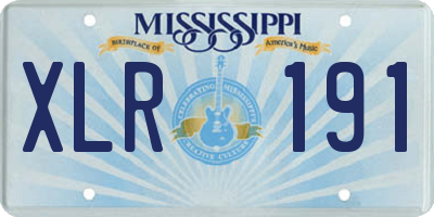 MS license plate XLR191