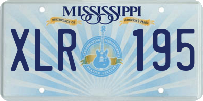 MS license plate XLR195