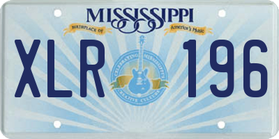 MS license plate XLR196
