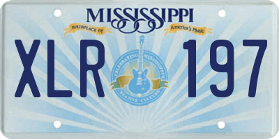 MS license plate XLR197
