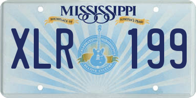MS license plate XLR199