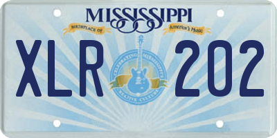 MS license plate XLR202