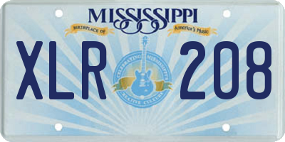 MS license plate XLR208