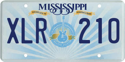 MS license plate XLR210