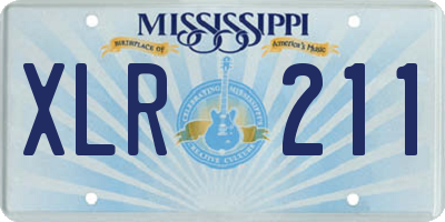 MS license plate XLR211