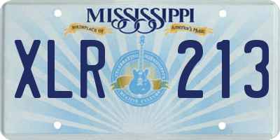 MS license plate XLR213