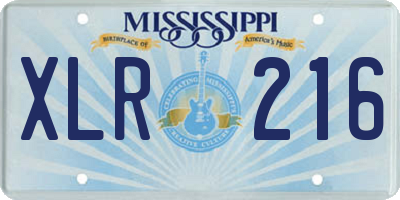 MS license plate XLR216