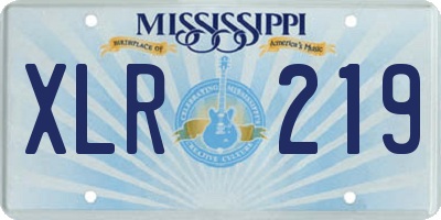 MS license plate XLR219