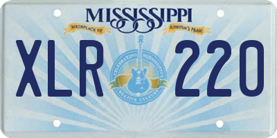 MS license plate XLR220