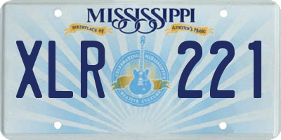 MS license plate XLR221