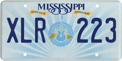 MS license plate XLR223