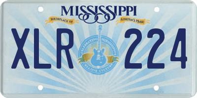 MS license plate XLR224