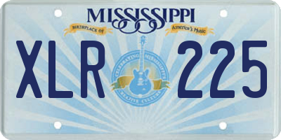 MS license plate XLR225