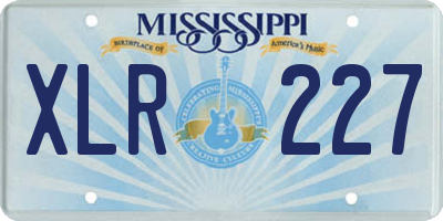 MS license plate XLR227