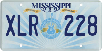 MS license plate XLR228