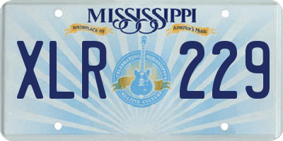 MS license plate XLR229