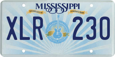 MS license plate XLR230