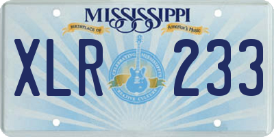 MS license plate XLR233