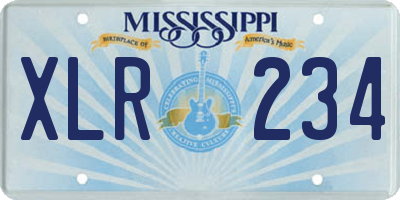 MS license plate XLR234