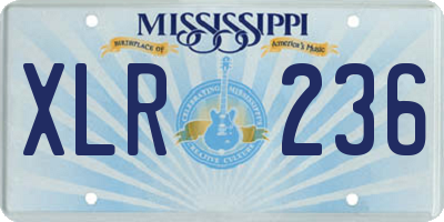 MS license plate XLR236
