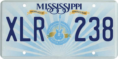 MS license plate XLR238