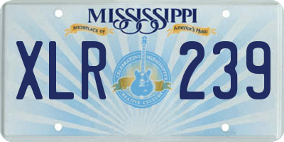 MS license plate XLR239