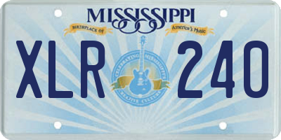 MS license plate XLR240