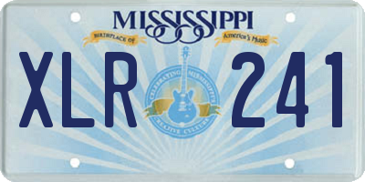 MS license plate XLR241