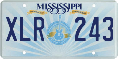 MS license plate XLR243