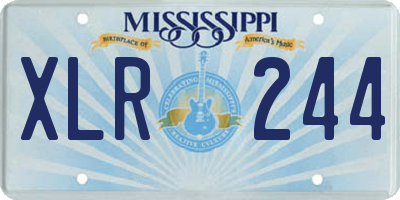 MS license plate XLR244